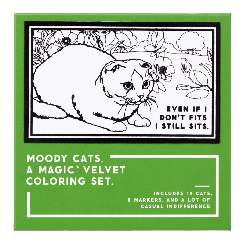 Moody Cats Magic Velvet Coloring Set.