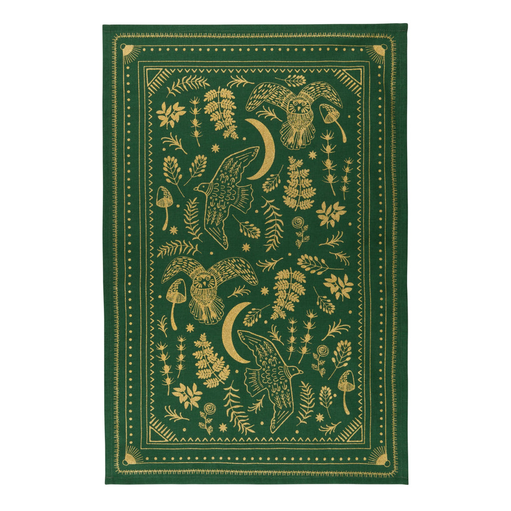 Moonlit Dishtowels - green.