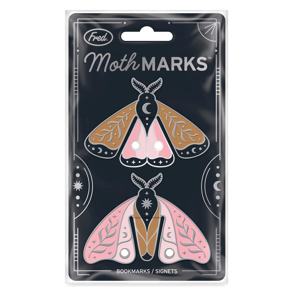 Moth Marks Bookmarks packaging.