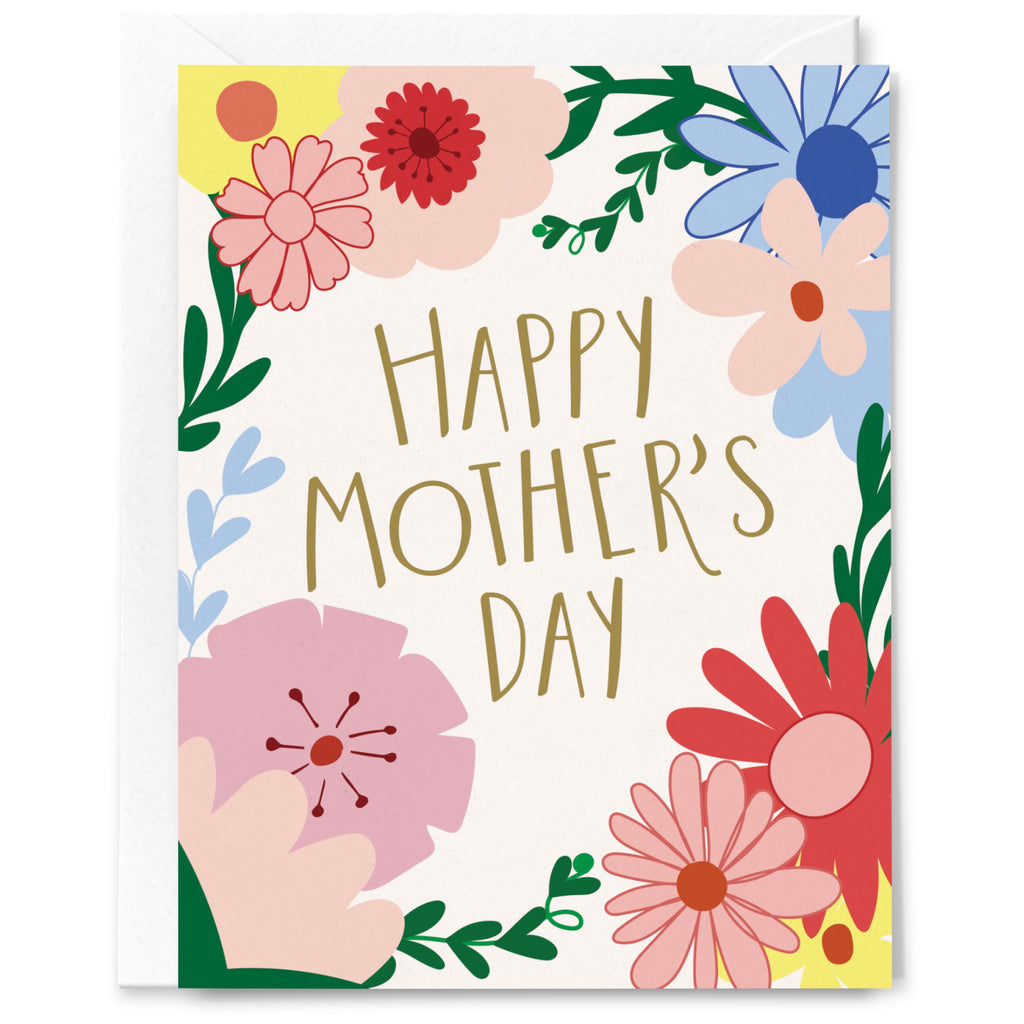 Mother's Day Floral Colourful Greeting Card.
