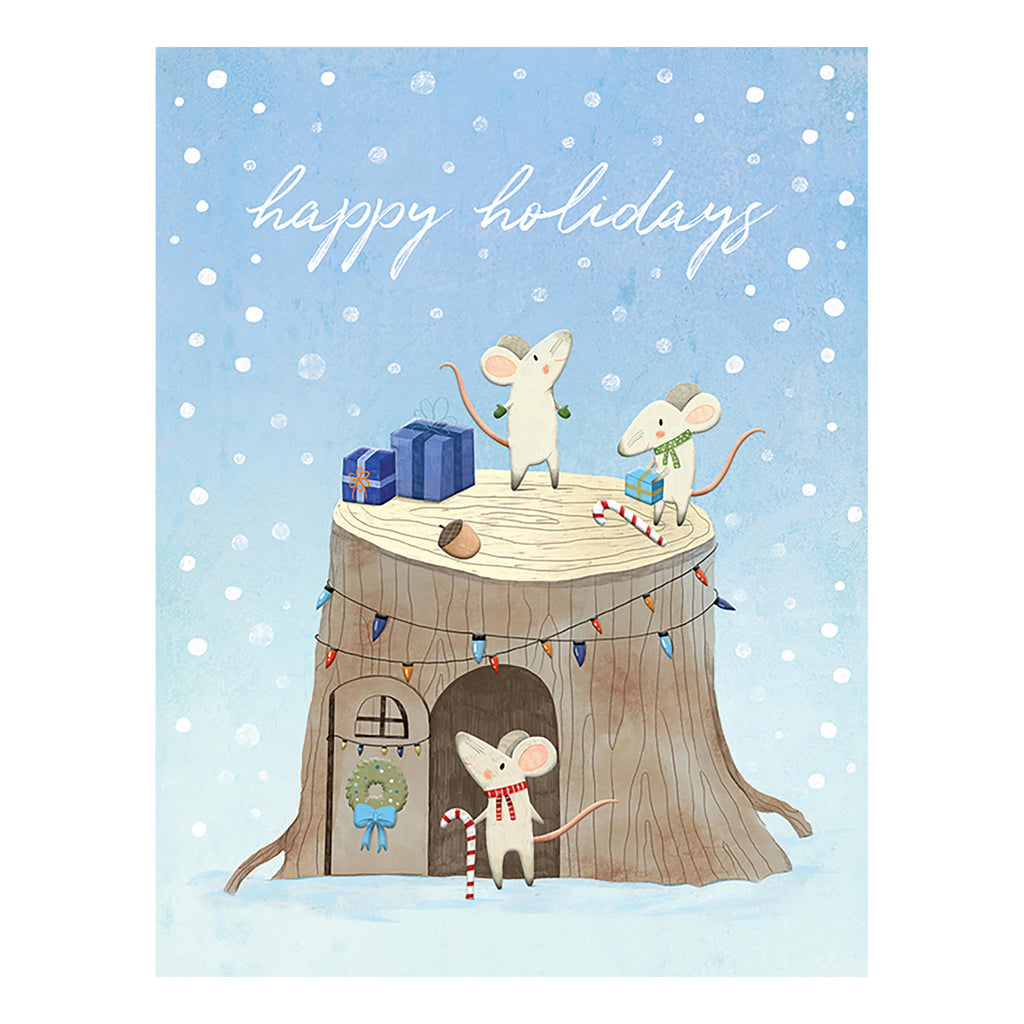 Mouse Tree House Boxed Christmas Cards.