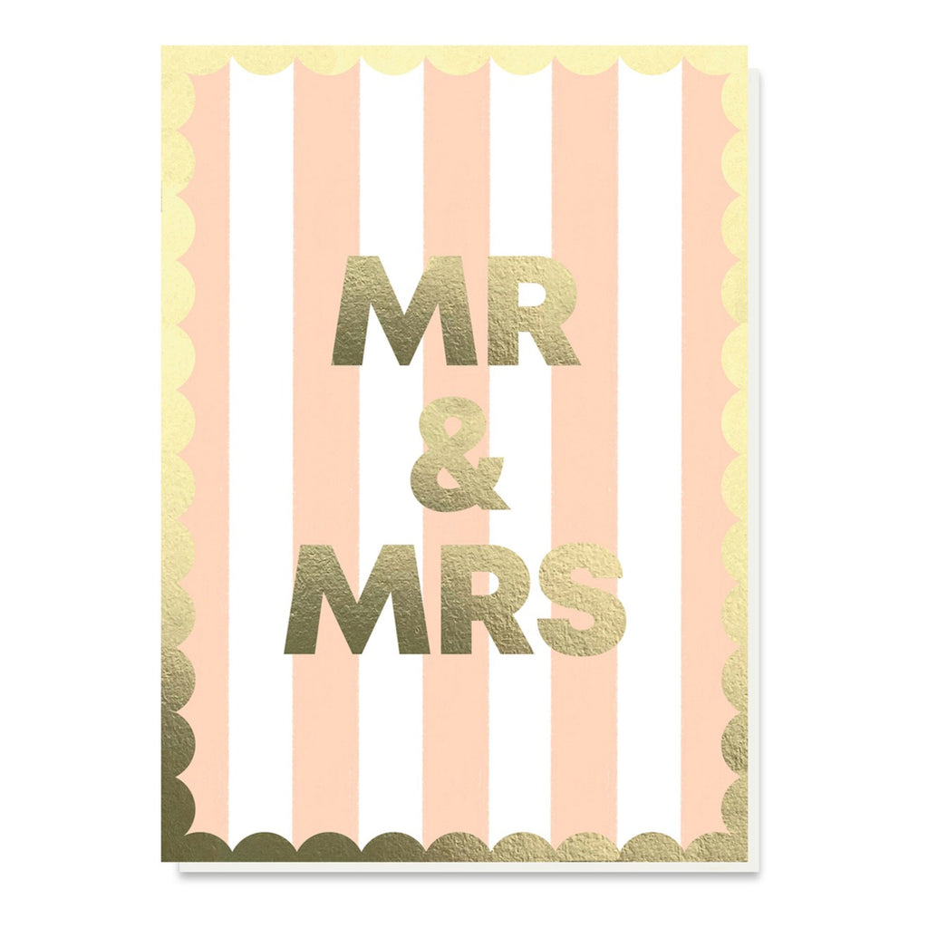 Mr & Mrs Gold Wedding Card.