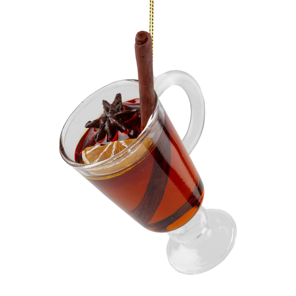 Mulled Wine With Cinnamon Stick Ornament.
