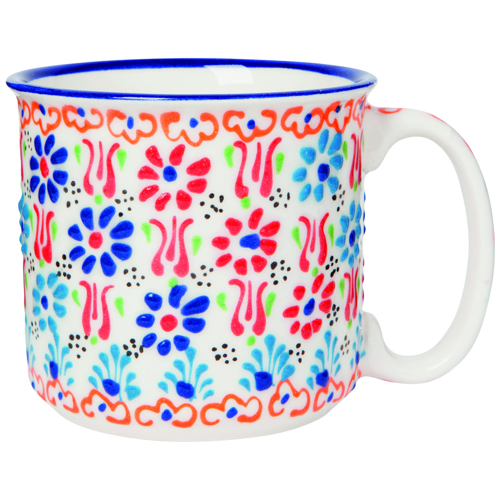 Multi White Evani Mug.