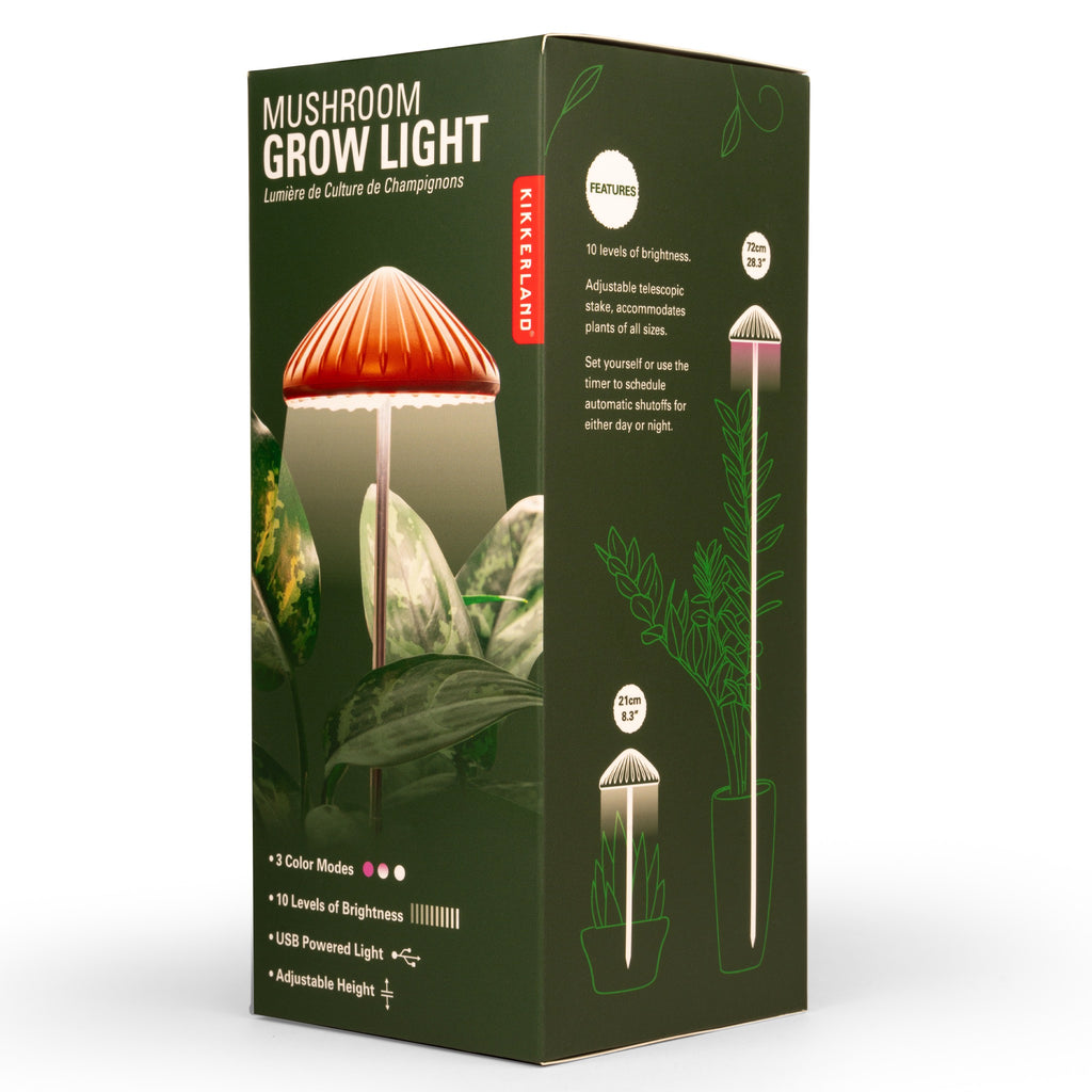 Mushroom Grow Light packaging.