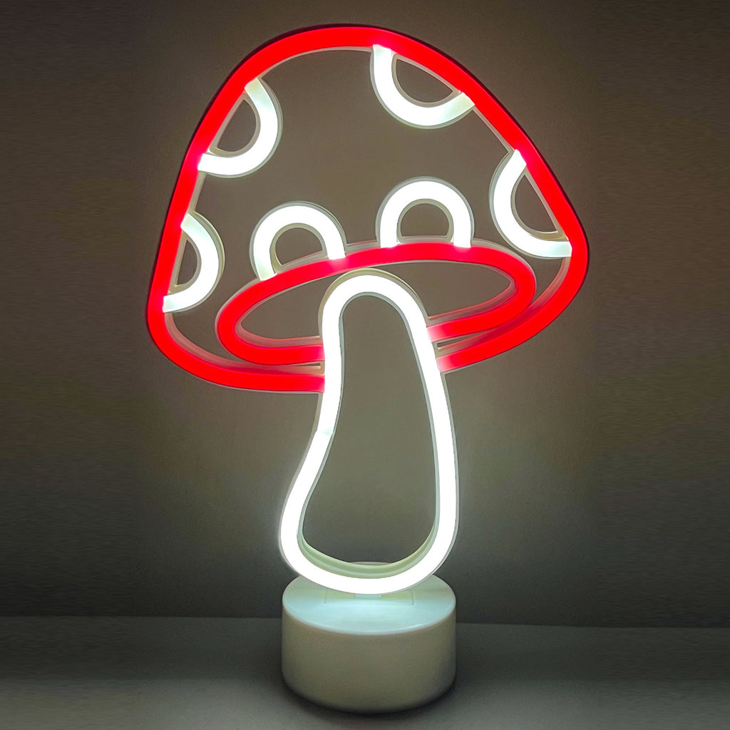 Mushroom Neon Light turned on.