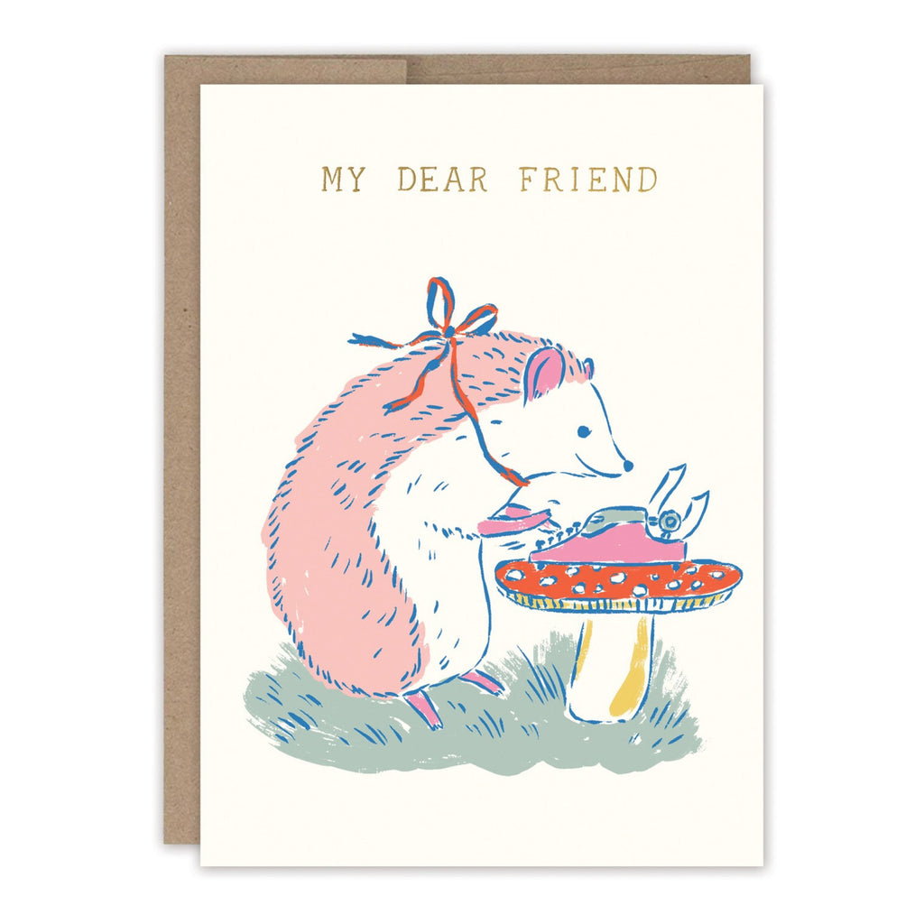 My Dear Friend Hedgehog Friendship Card.