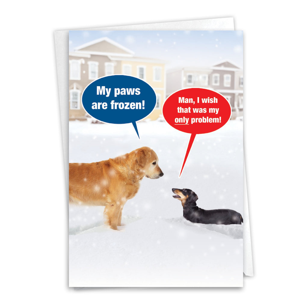 My Paws Are Frozen Birthday Card.