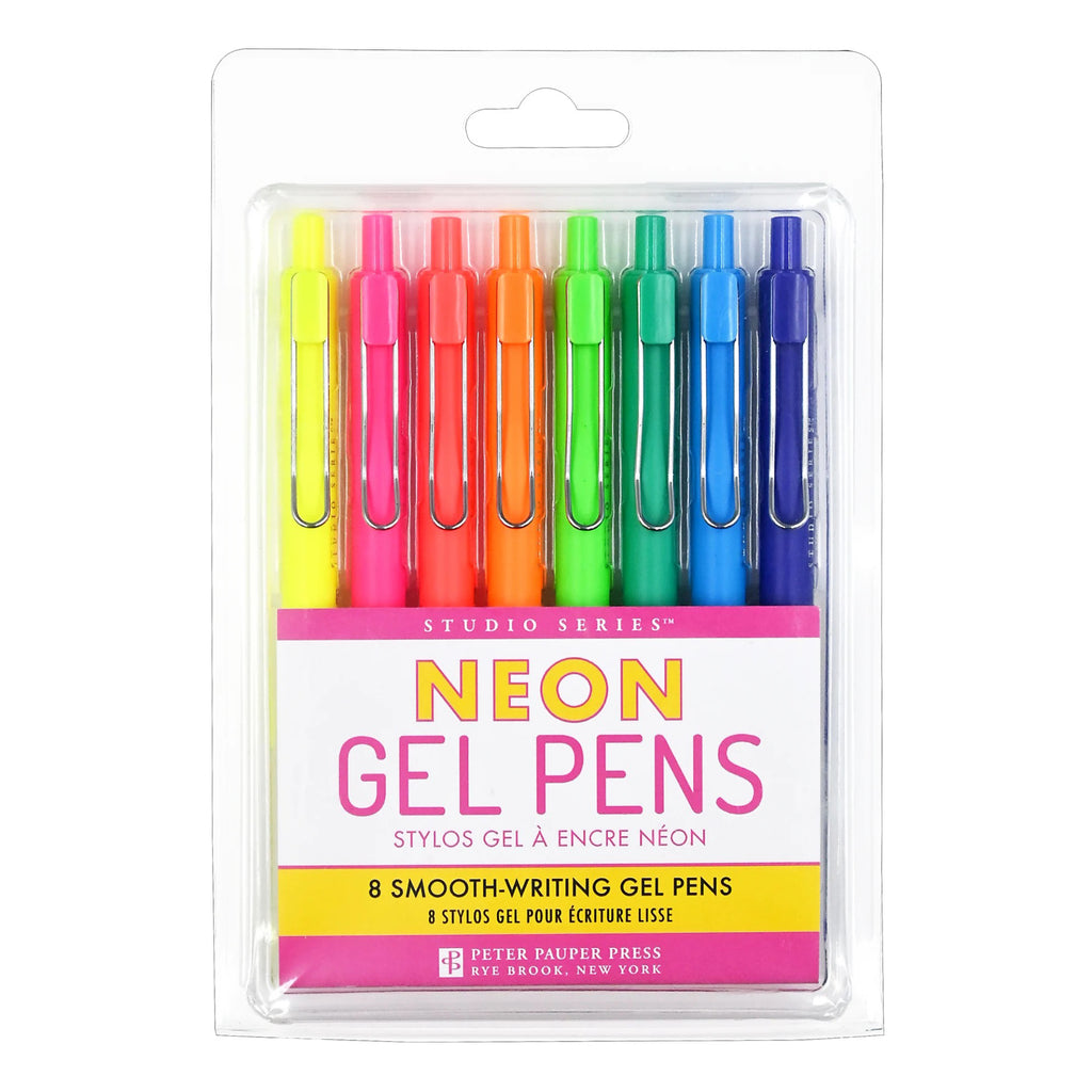Neon Gel Pens packaging.