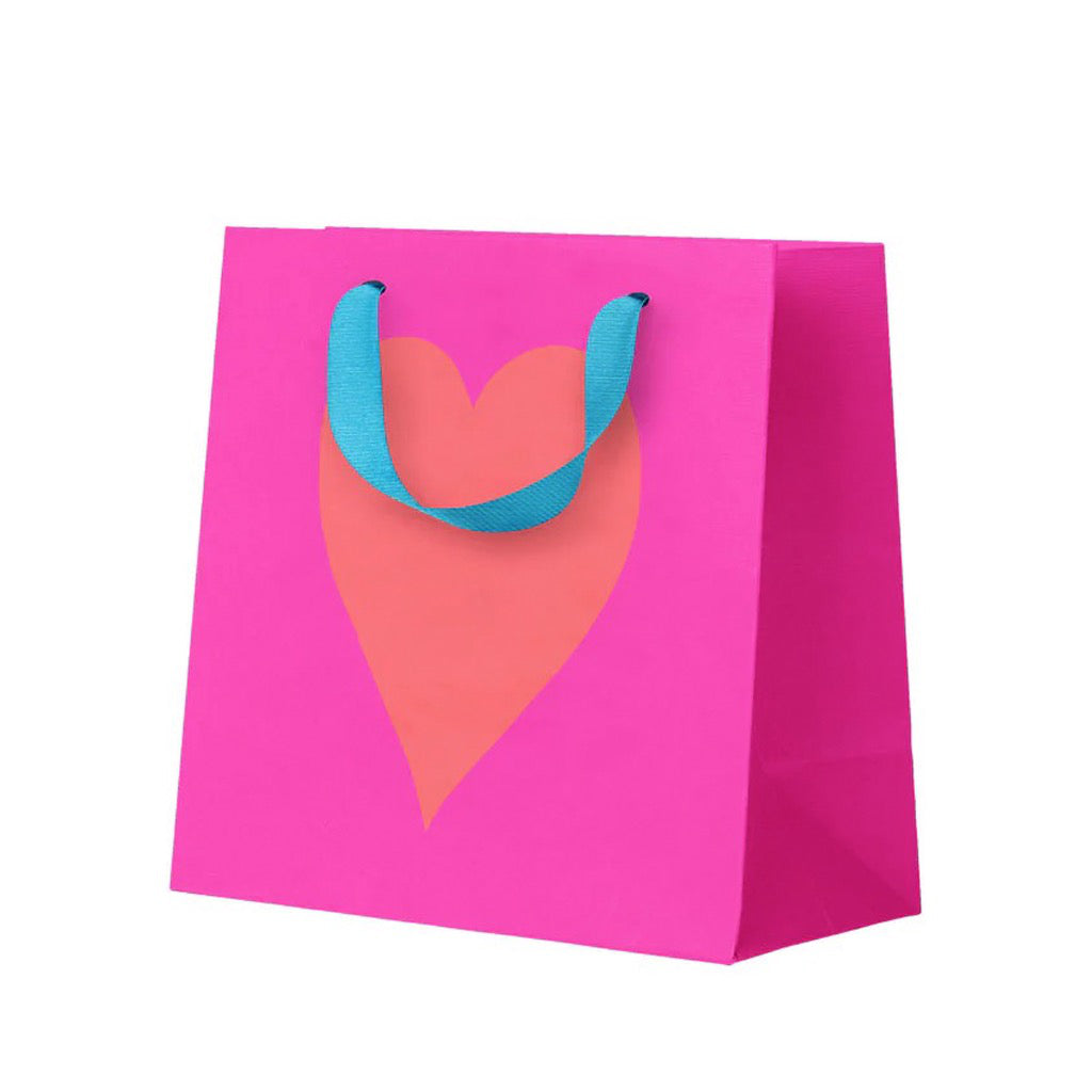 Neon Heart Mini Gift Bag.