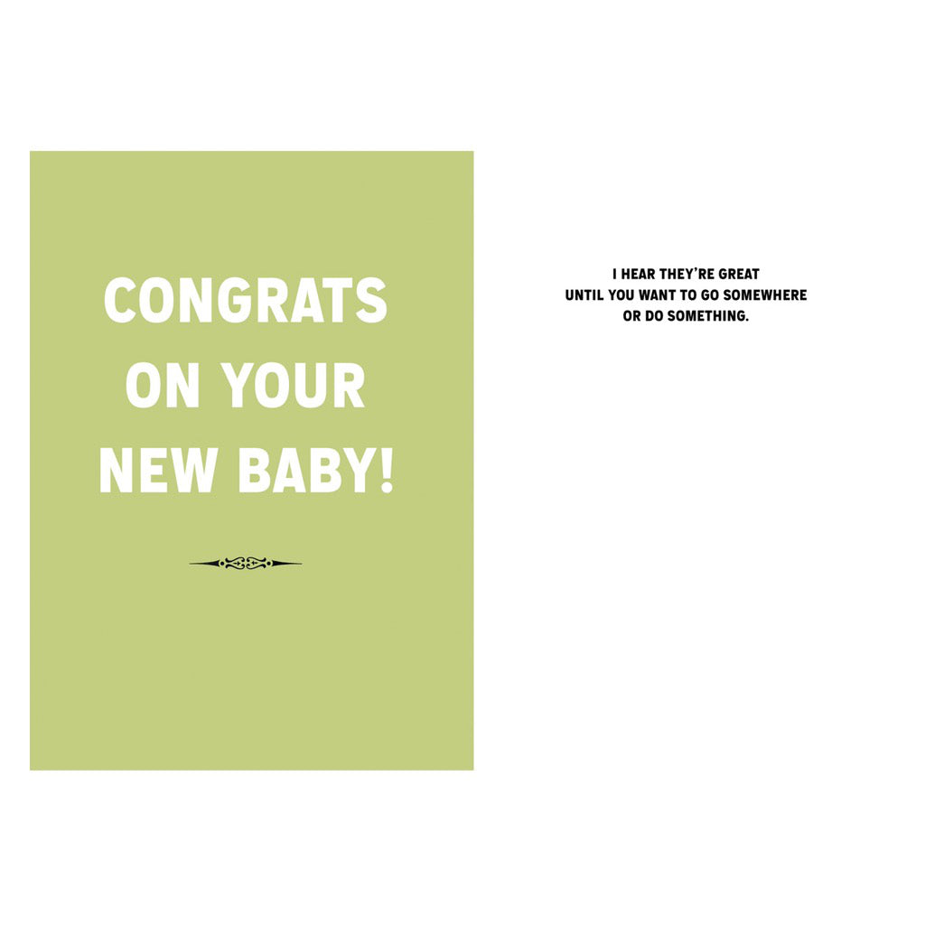 New Baby Go Or Do Card inside and front.