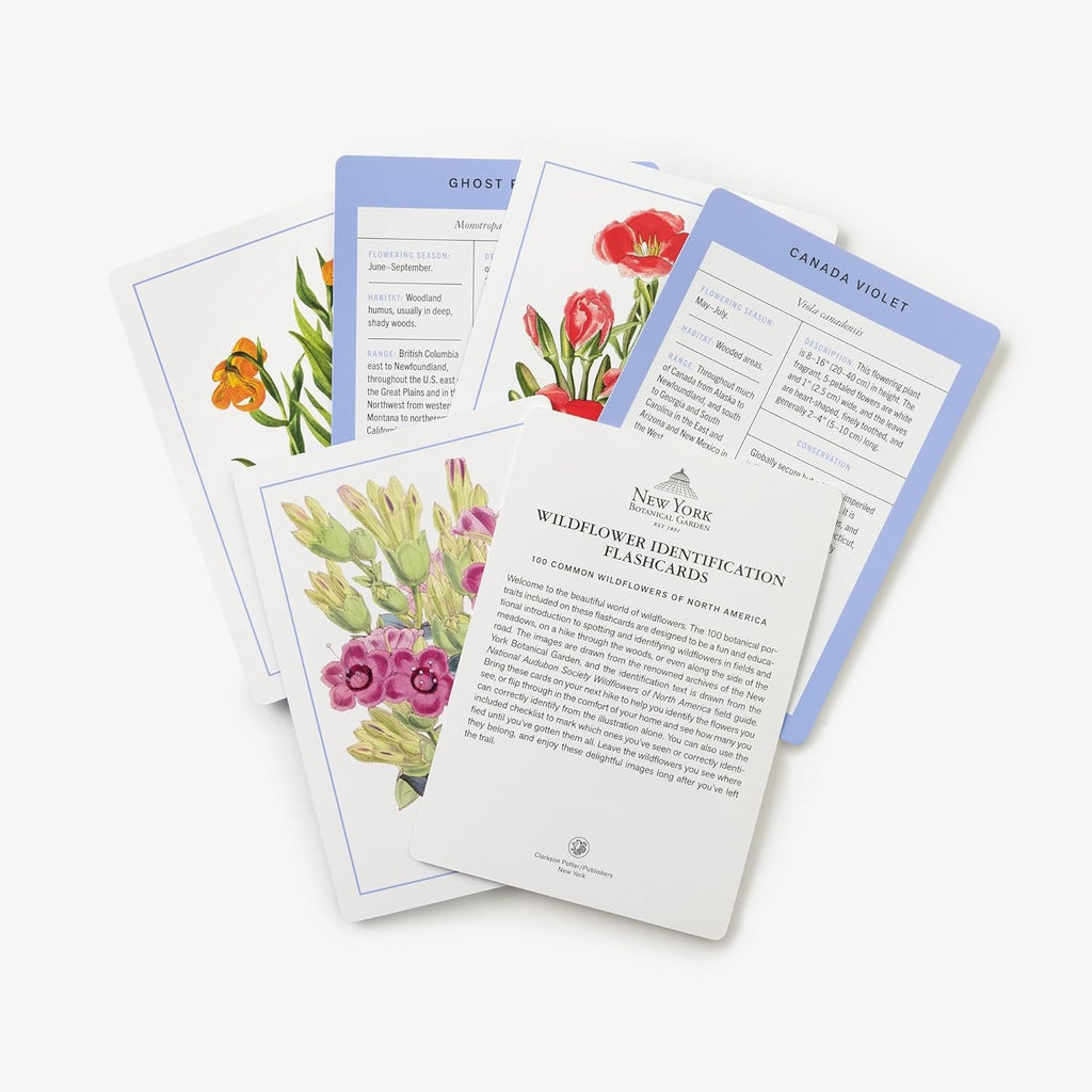 New York Botanical Garden Wildflower Identification Flashcards contents.