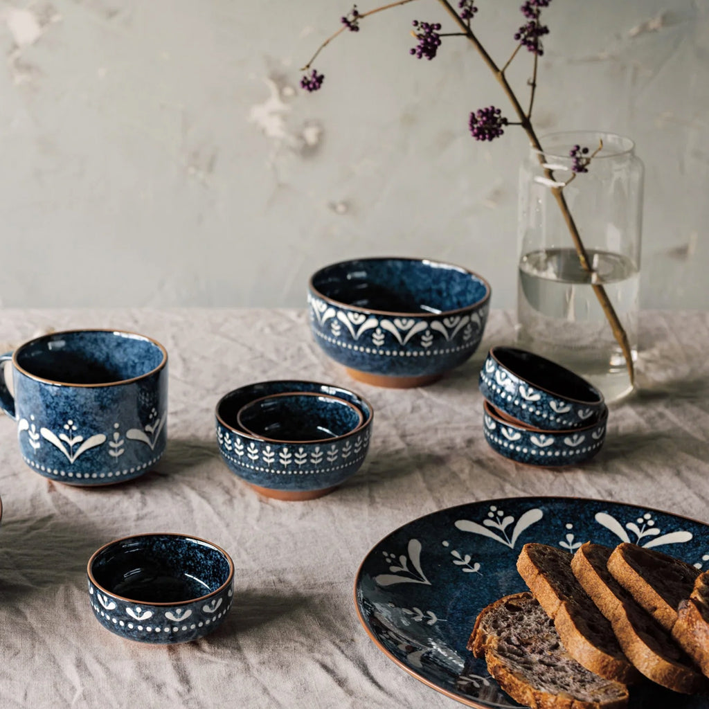 Nightbloom Soup Bowl 5.75 Inch on table.