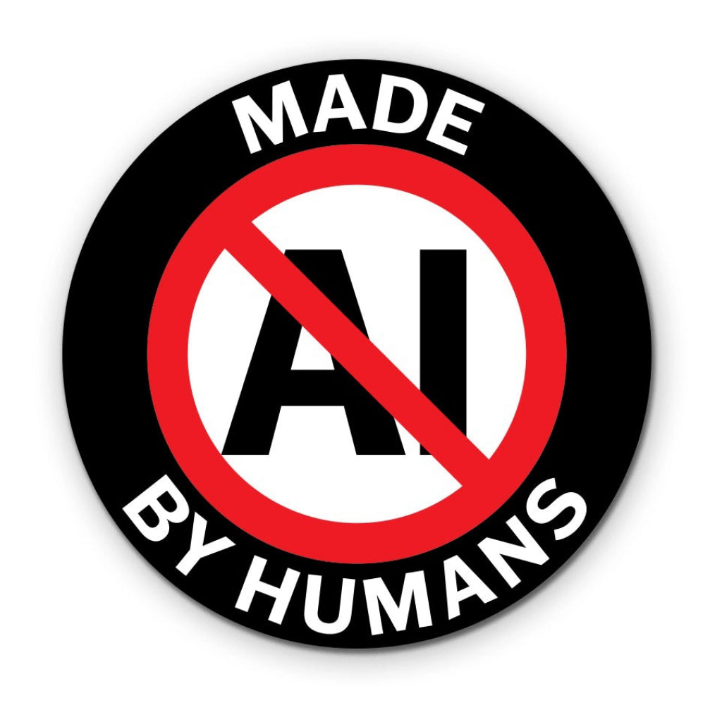 No AI Round Sticker.