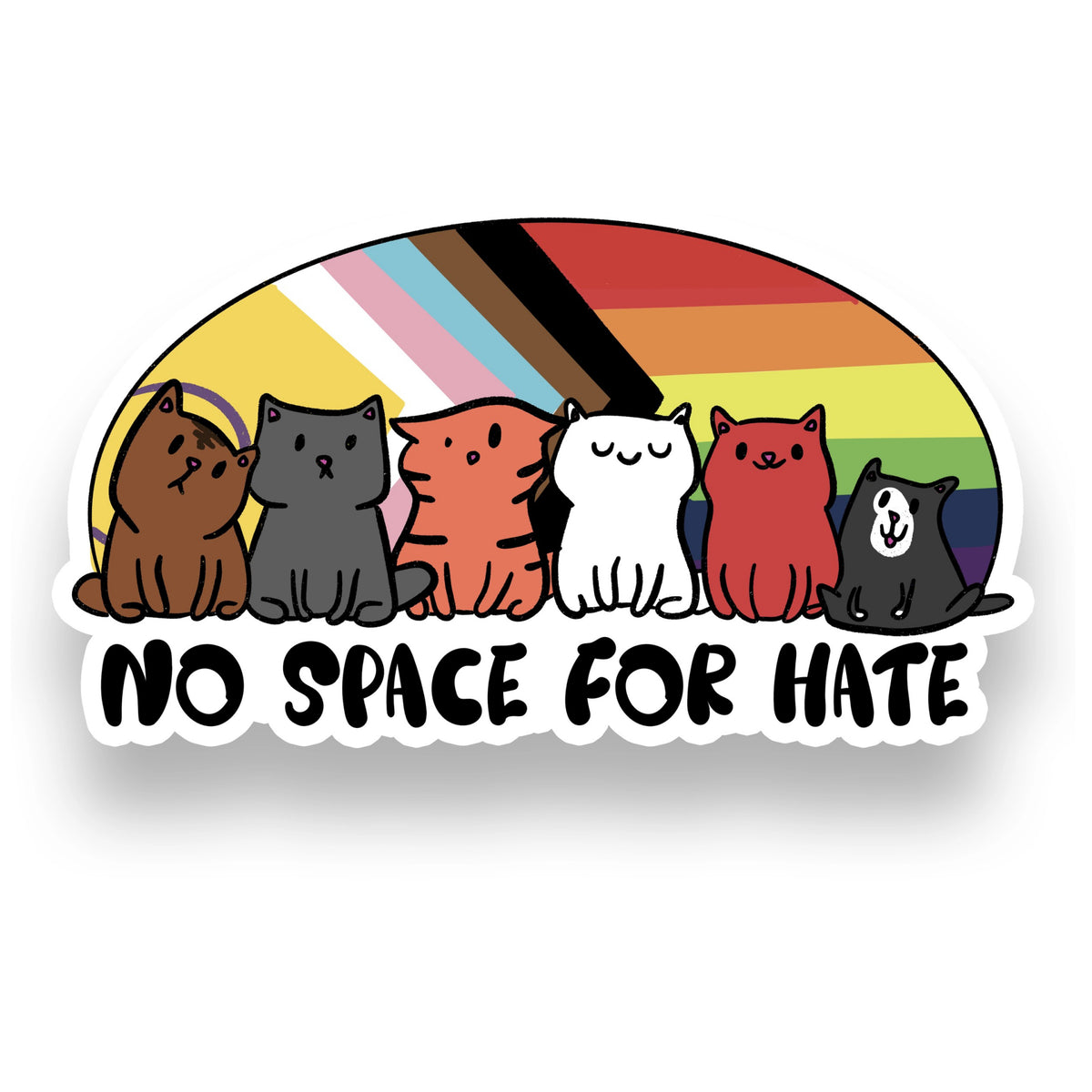 No Space For Hate Sticker | Rebel and Siren – Outer Layer
