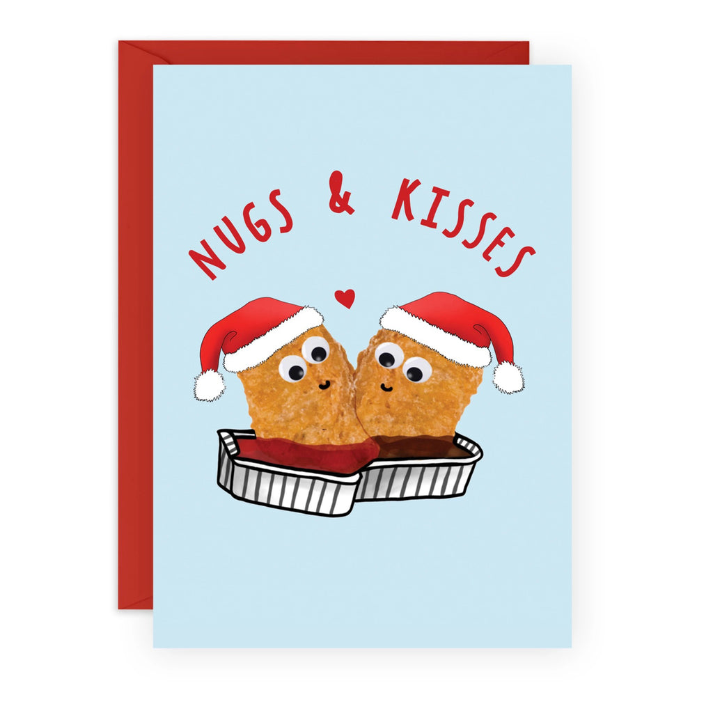 Nugs And Kisses Christmas Card.