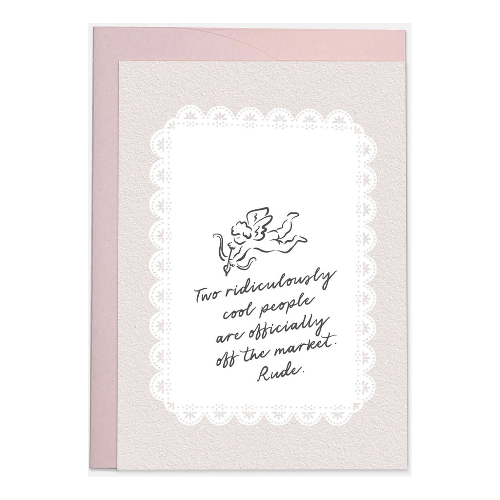 Off The Market Wedding Card.