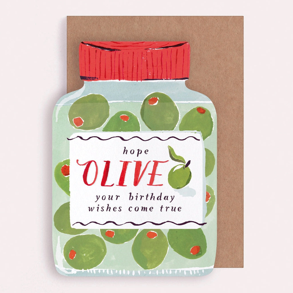 Olive Jar Birthday Card.