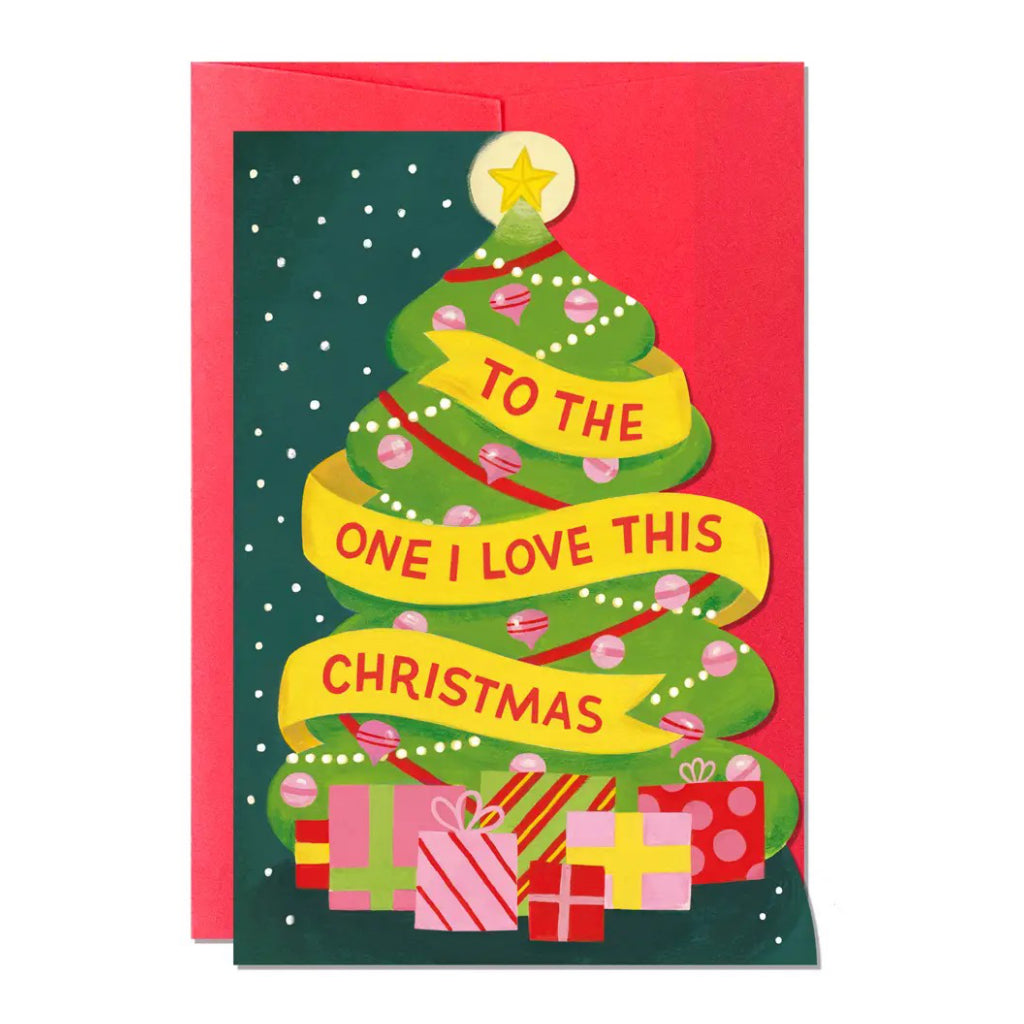 One I Love Christmas Tree Card.