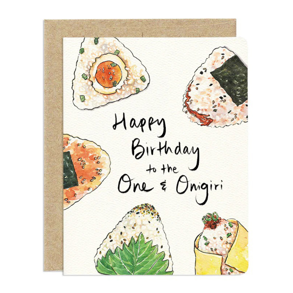 Onigiri Birthday Card.