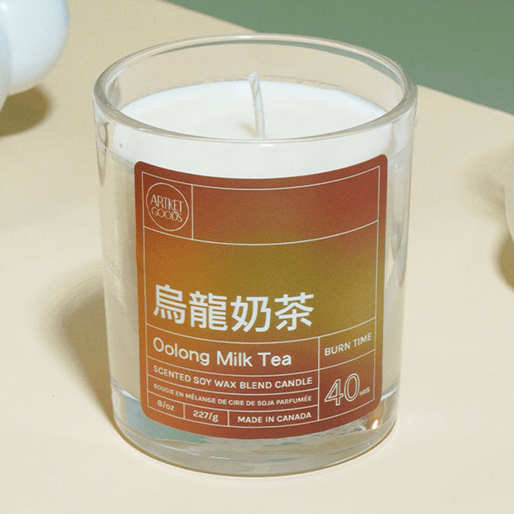 Oolong Milk Tea Soy Wax Blend Candle.