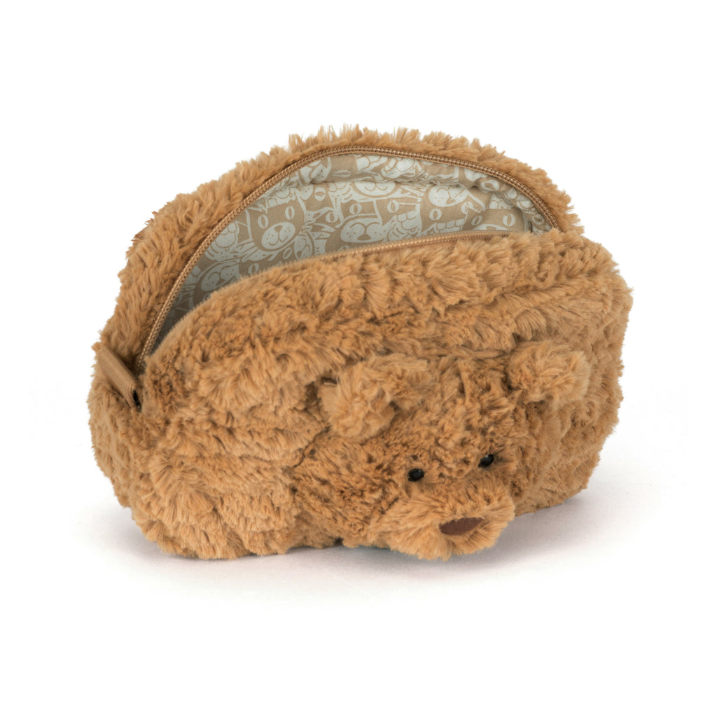 Open view of Bartholomew Bear Pouch.