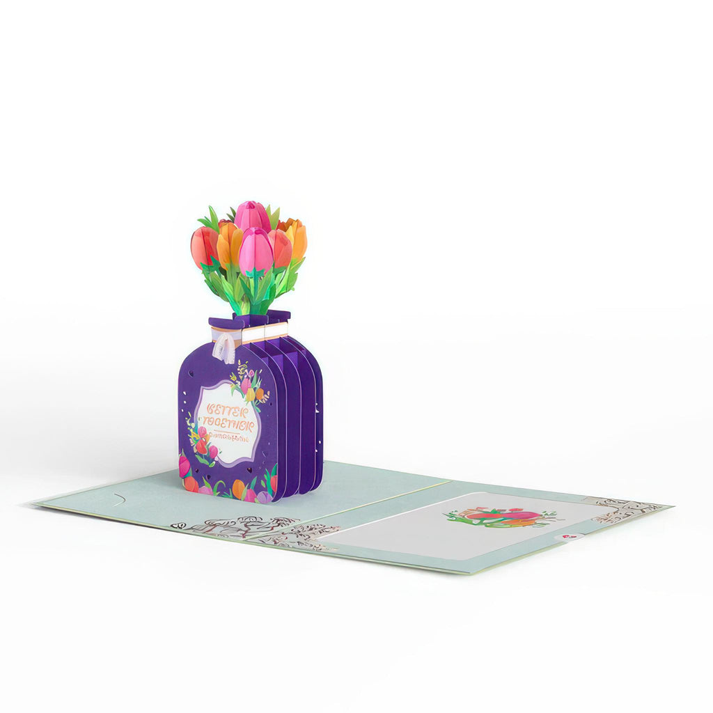 Open view of Better Together Card With Mini Bouquet.