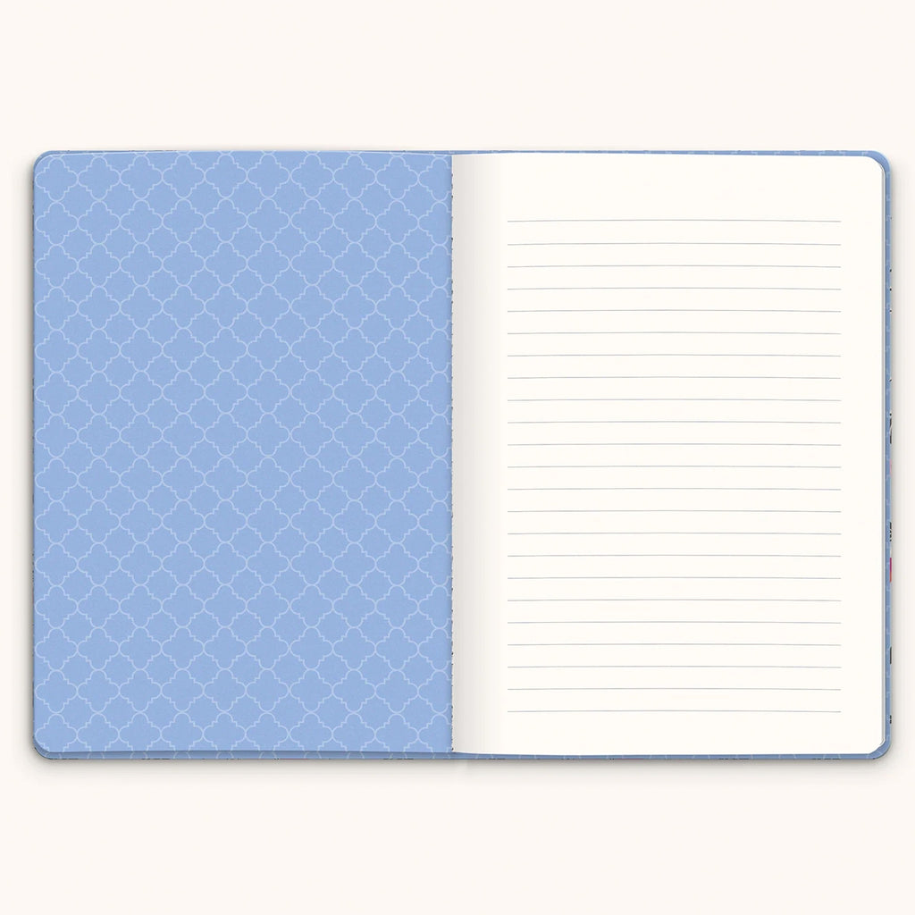 Open view of Birds In The Cherry Tree Keri Notebook.