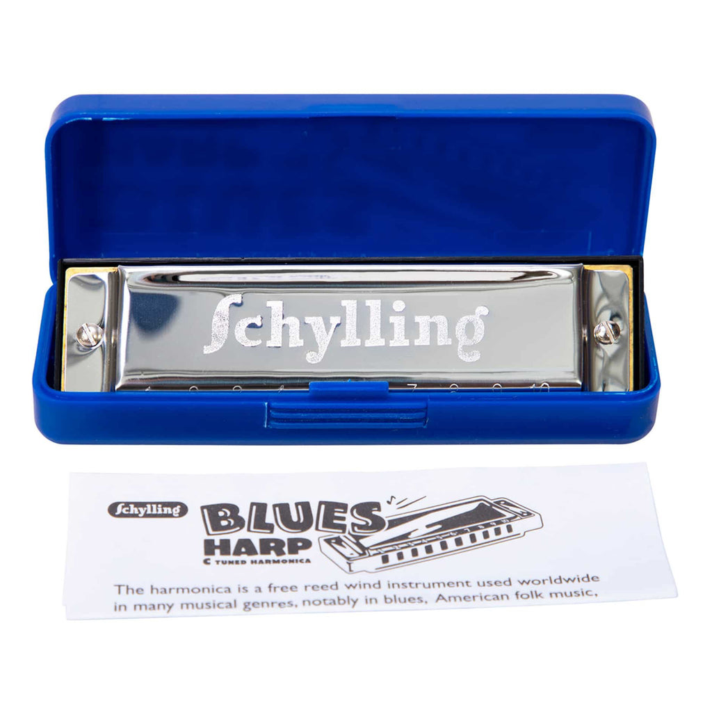 Open view of Blues Harmonica.