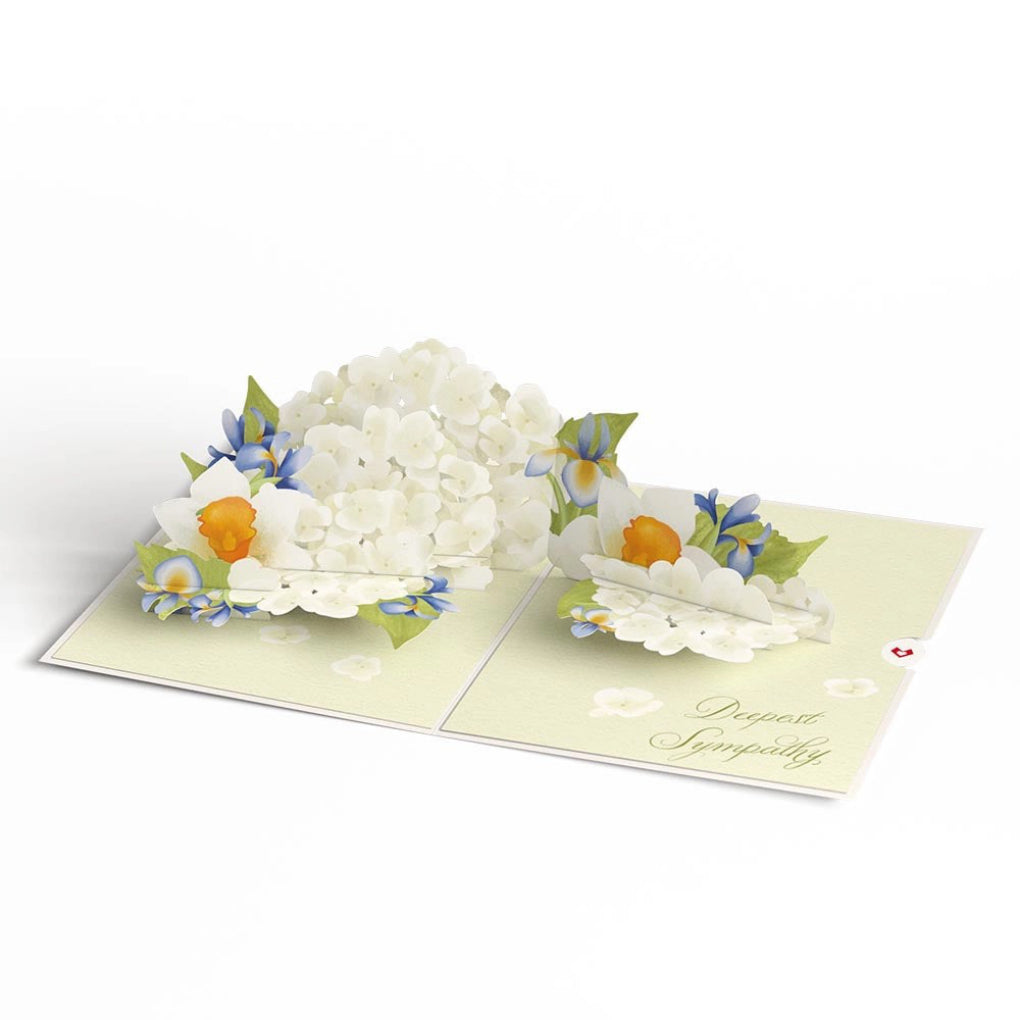 Open view of May You Find Peace And Comfort Sympathy Pop-Up Card.