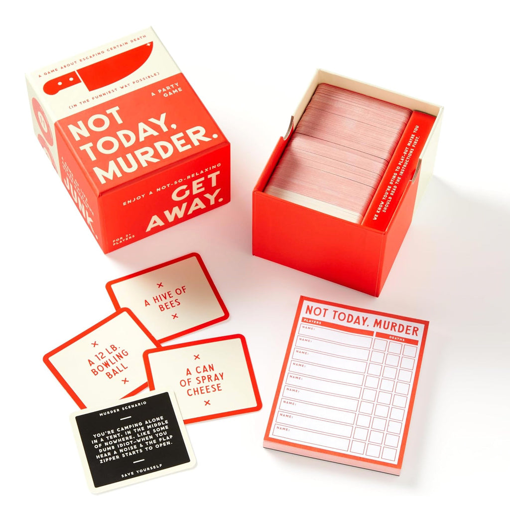 Open view of Not Today Murder Game.