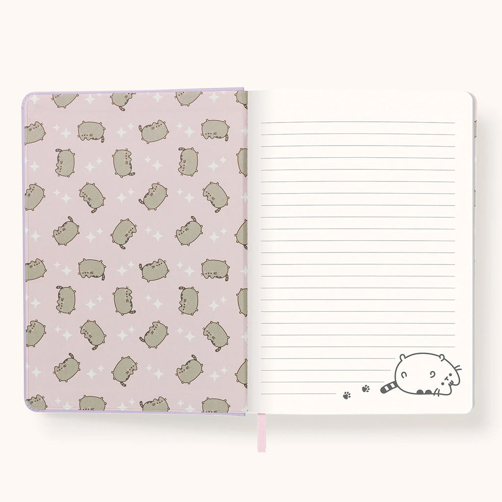 Open view of Pusheen Smile Every Day Patch Notebook.