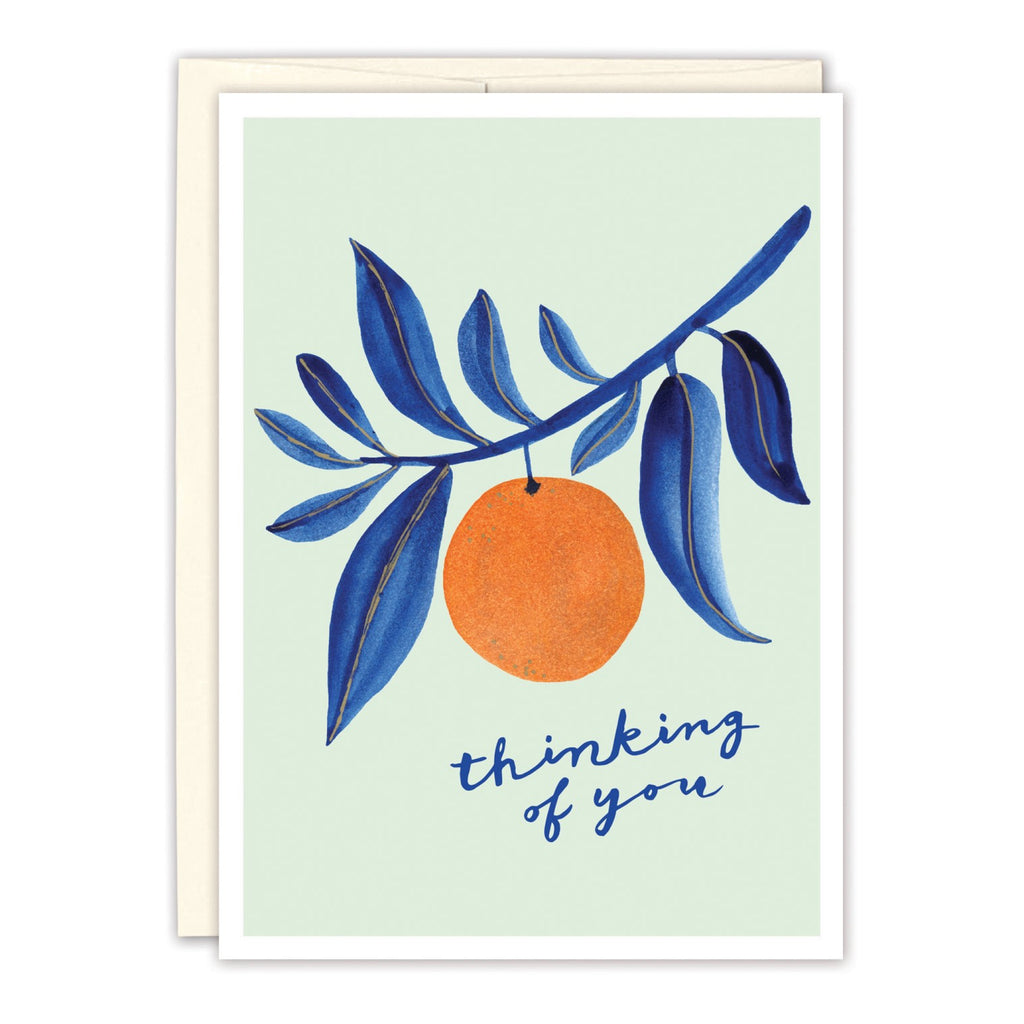 Orange Branch Thinking Of You Card.
