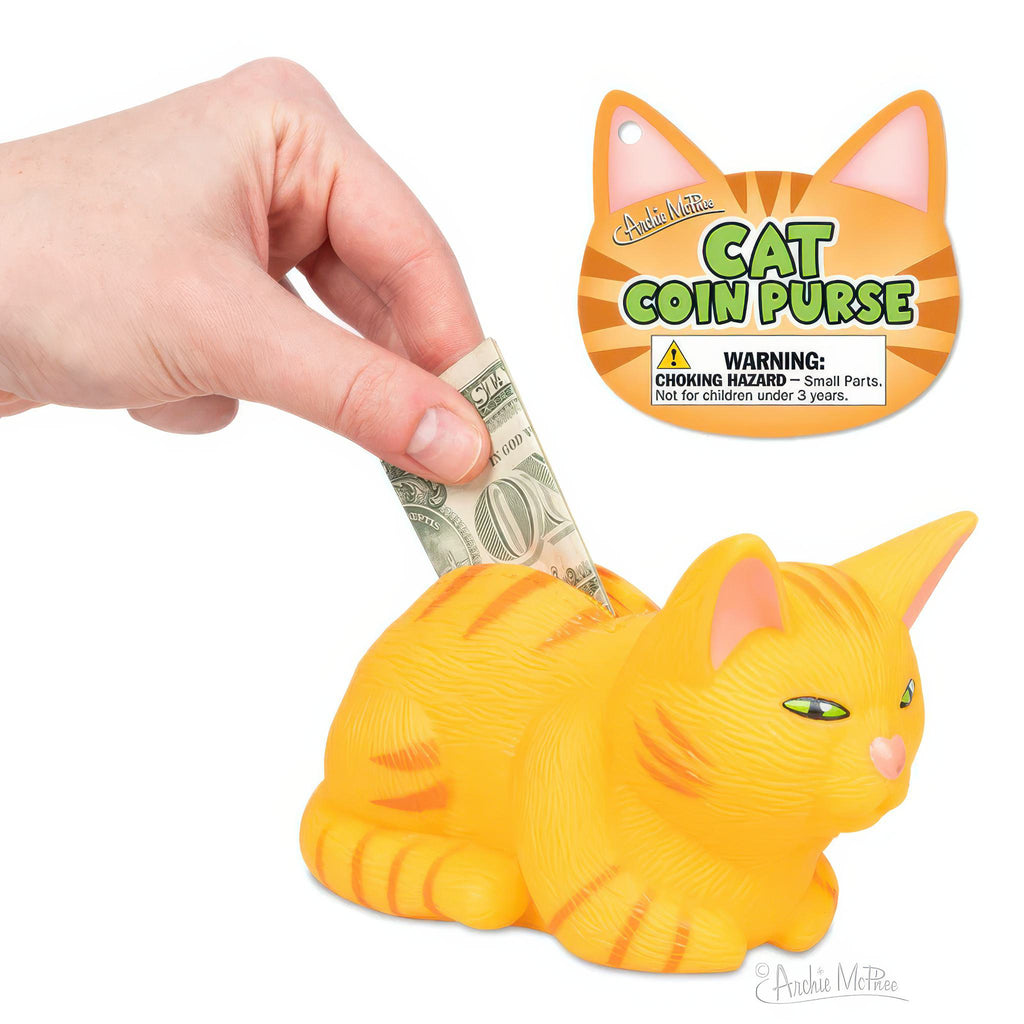 Orange Tabby Cat Coin Purse.