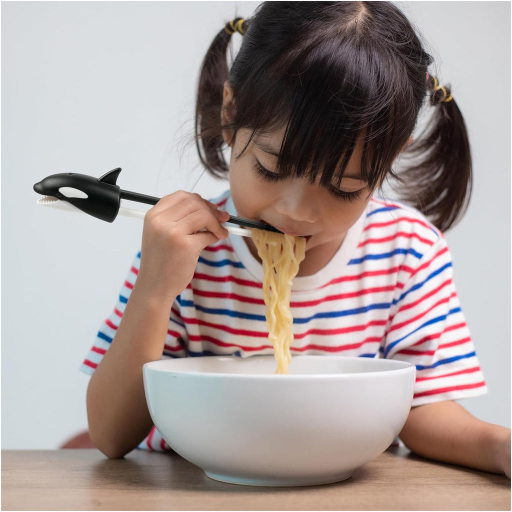 Orca Munchtime Chopsticks in use.