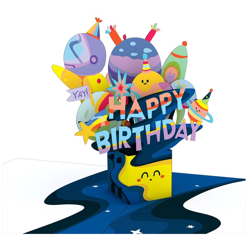 Out Of This World Birthday Playpop Card.