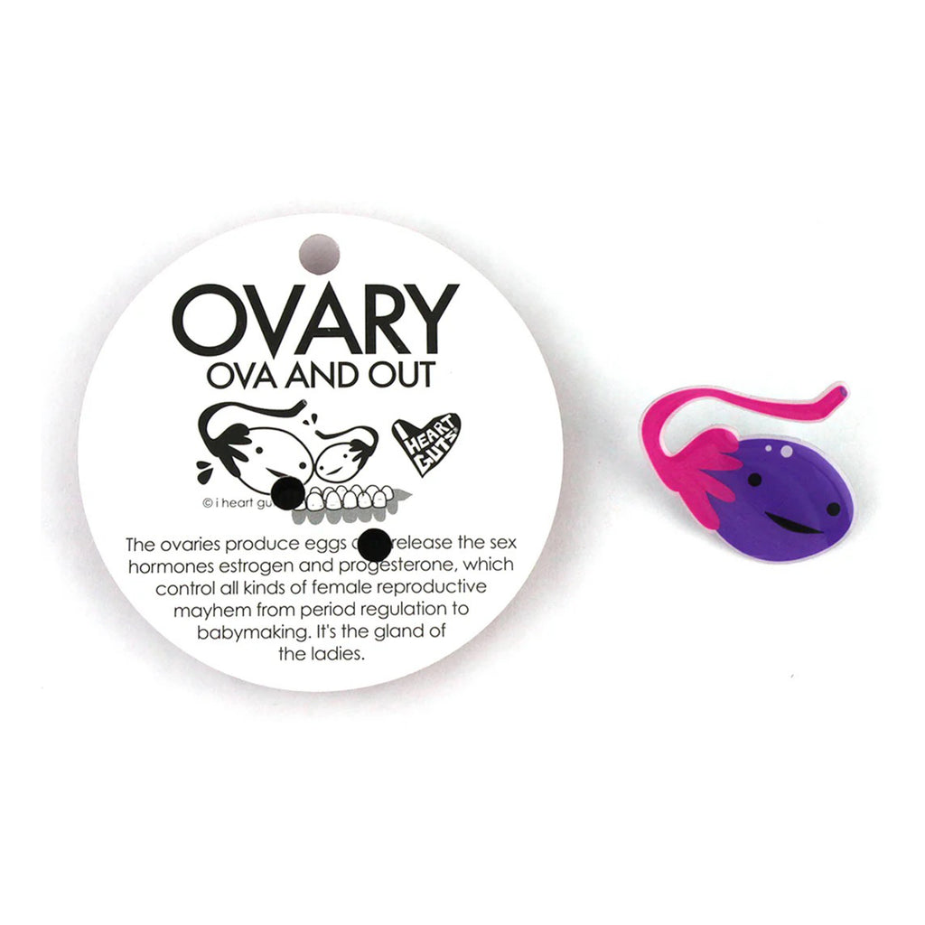 Ovary Lapel Pin features.