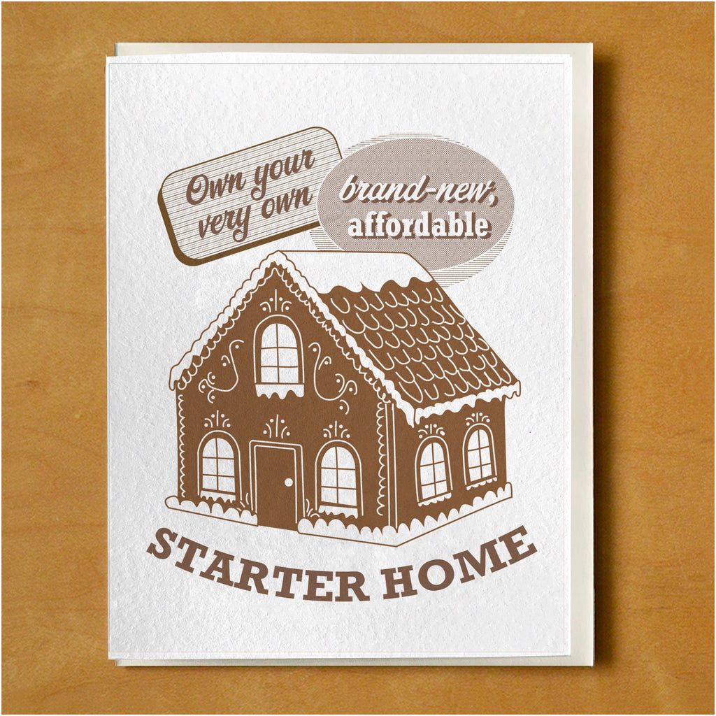 Own Your Own Starter Gingerbread Home Card.