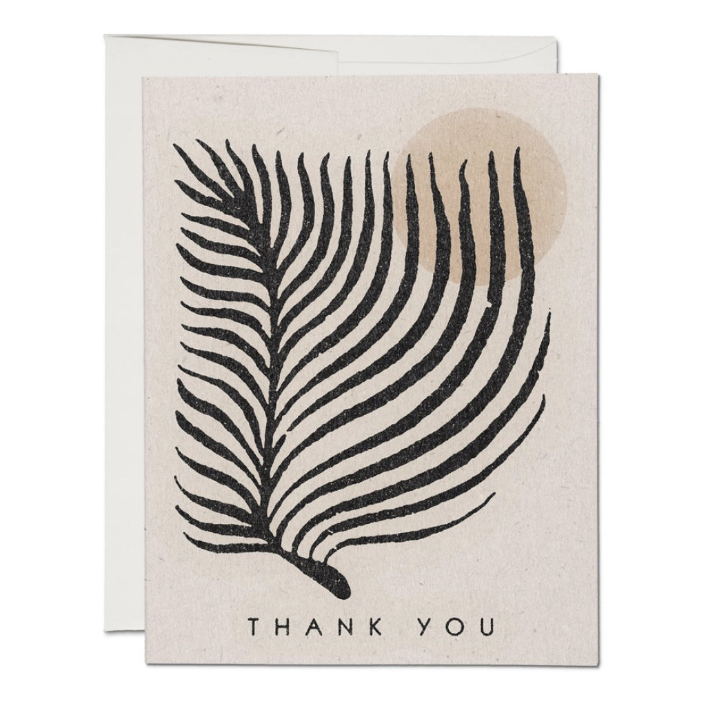Palm Sun Thank You Greeting Card.
