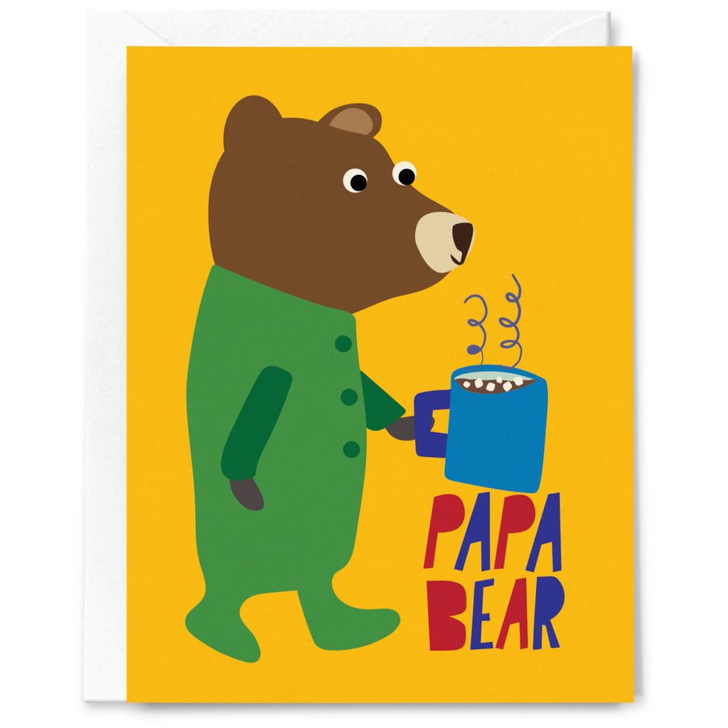 Papa Bear With Mug Card.