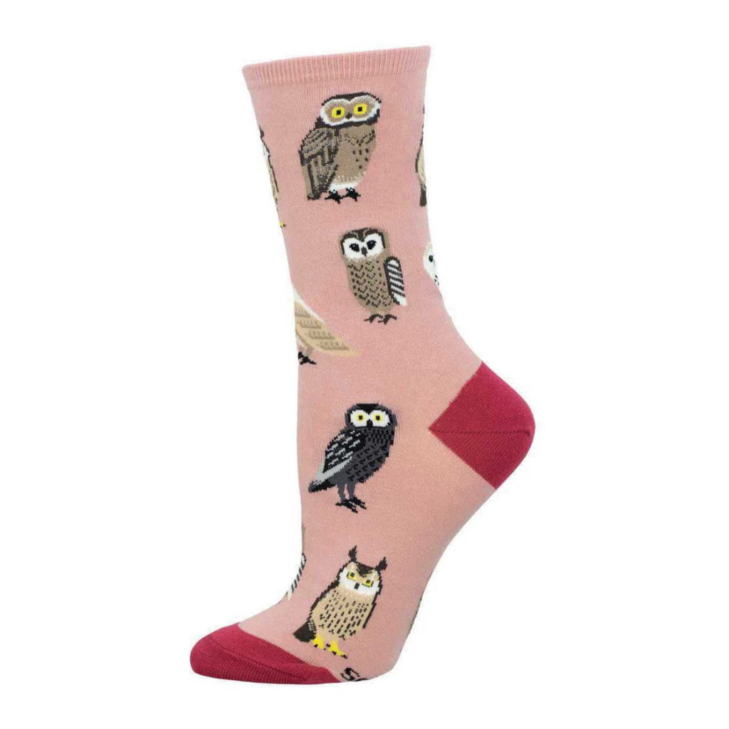 Parliament of Owls Socks Pink.