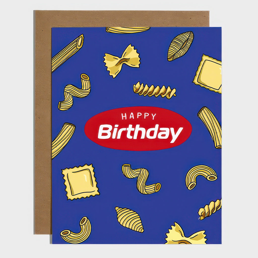 Pasta Birthday Card.