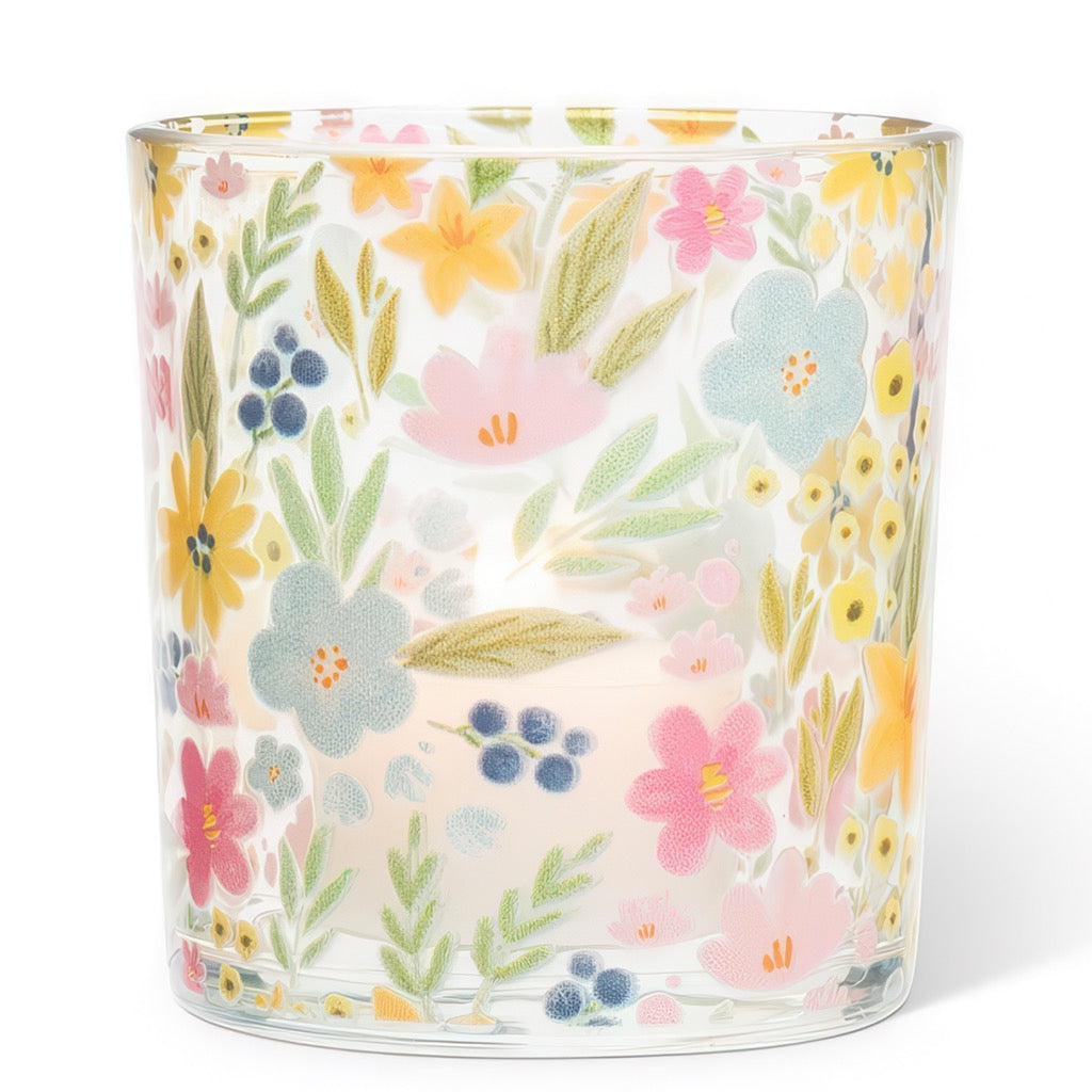 Pastel Florals Votive Holder.