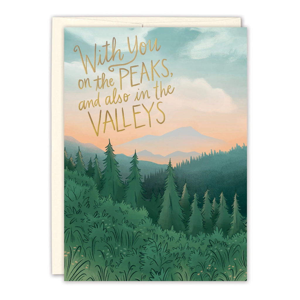 Peaks & Valleys Landscape Sympathy Card.