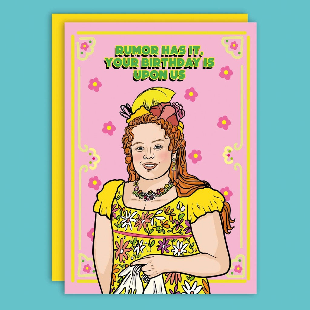 Penelope Bridgerton Rumor Has It Birthday Card.