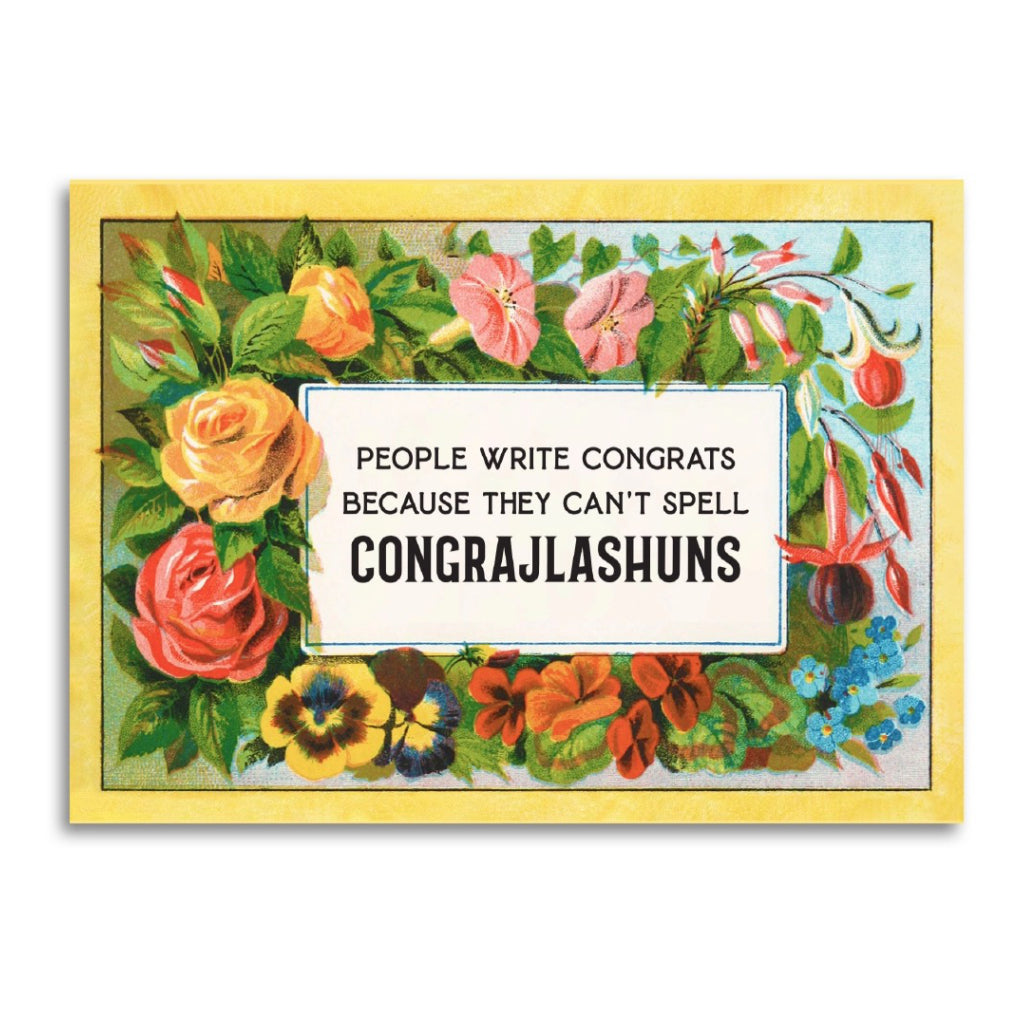 People Write Congrats Card.