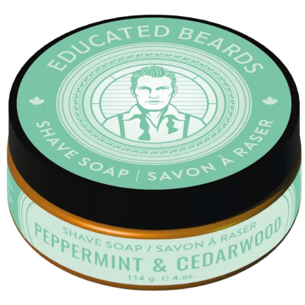 Peppermint Cedarwood Shave Soap.