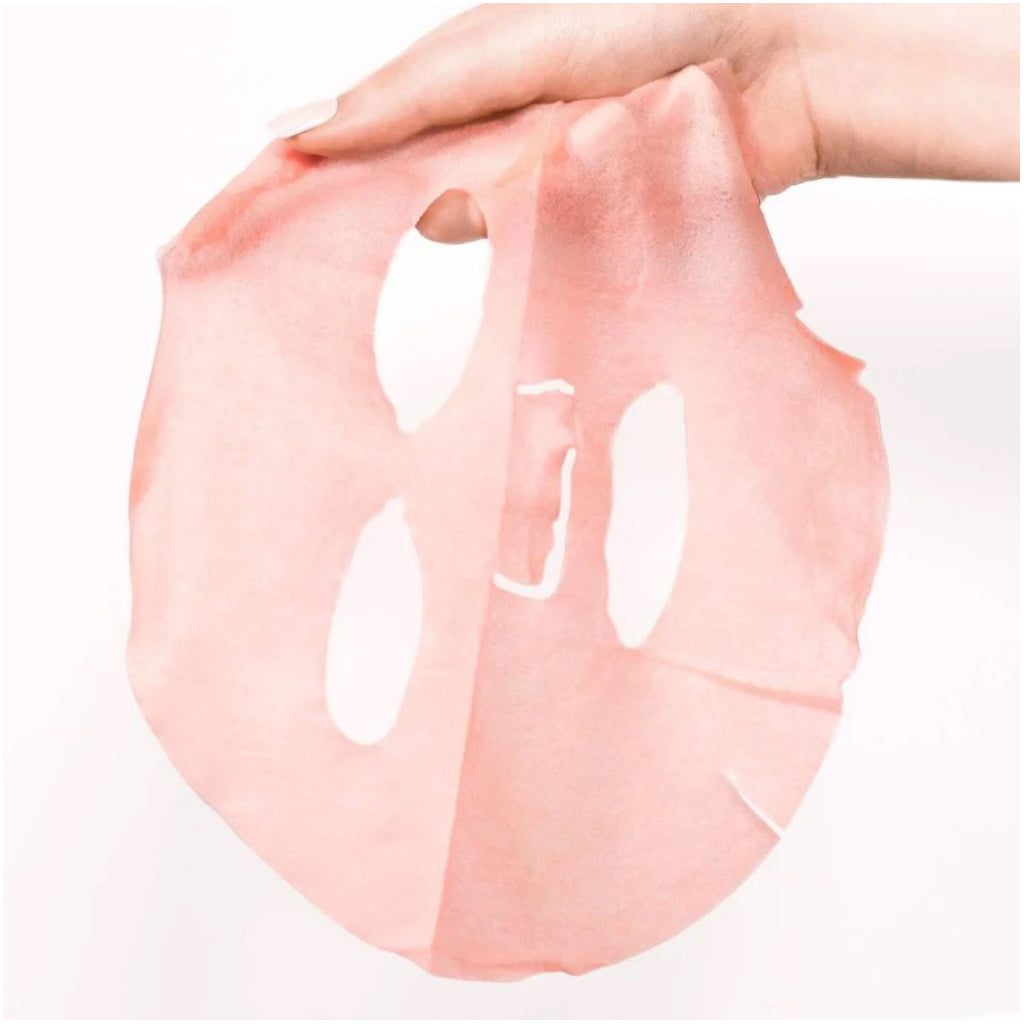 Person holding Serve Chilled Rosé Hydrating Sheet Masks 2 Pack.