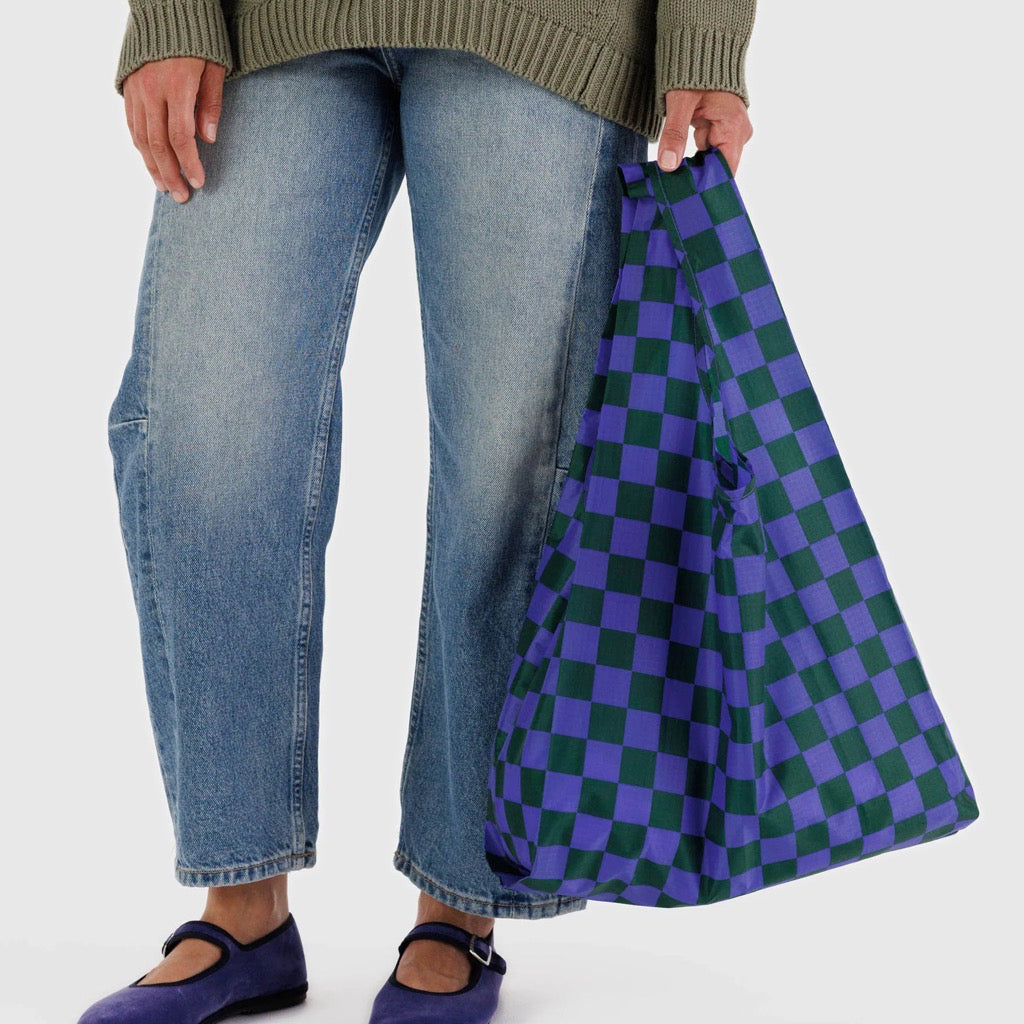 Standard Baggu Iris Green Check Baggu