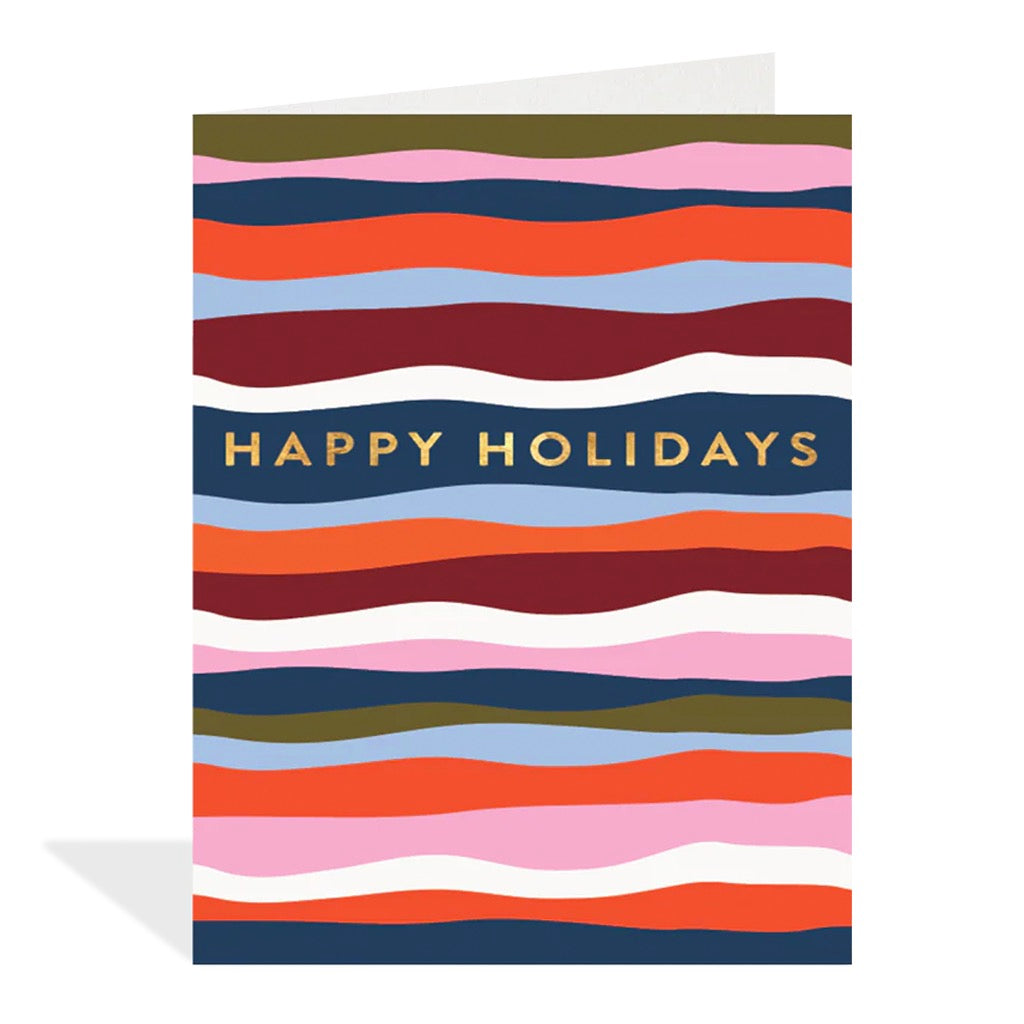 Petite Holiday Stripes Card.